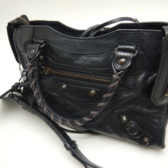 Balenciaga Classic Mini City Handbag 2way Lambskin Black - Picture 5 of 7